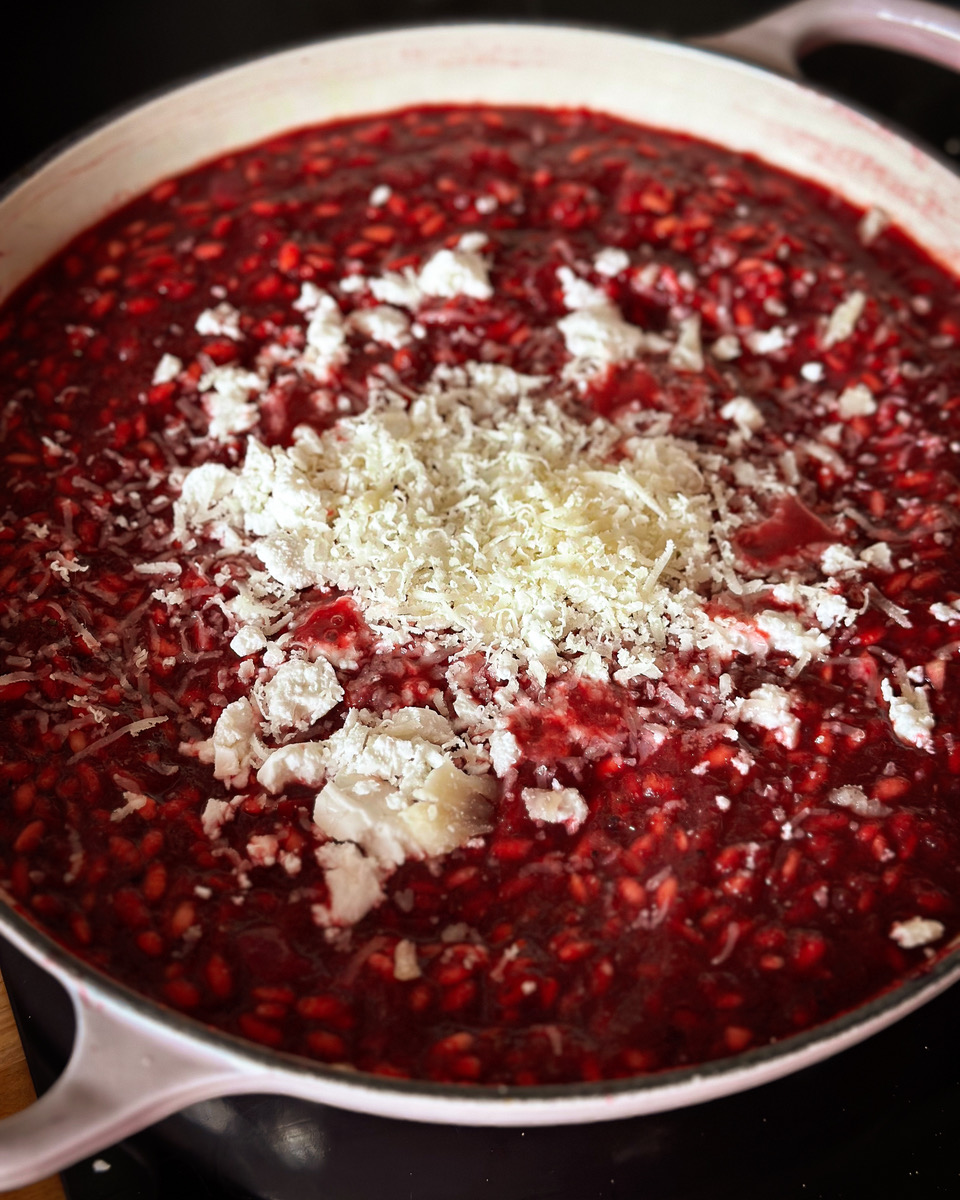 risotto cu sfeclă roșie