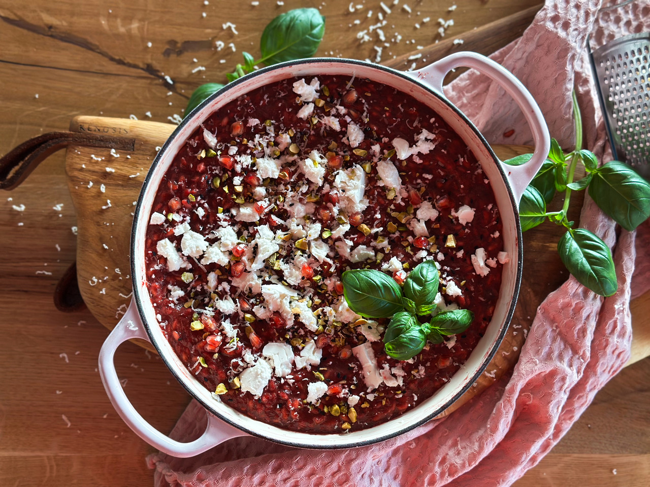 risotto cu sfeclă roșie