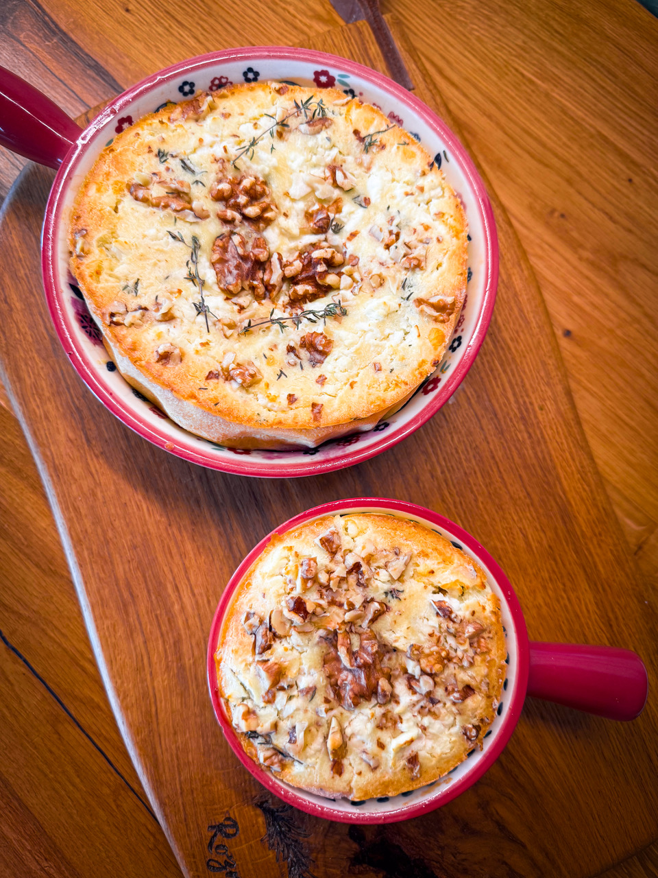 clafoutis sărat cu telemea si sunca